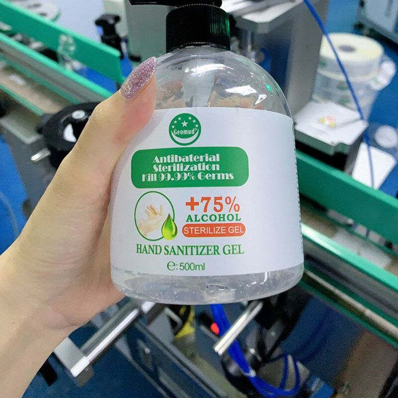 Desinfetante antibacteriano portátil de 500ml, gel descartável sem lavagem, desinfetante para mãos para crianças e adultos