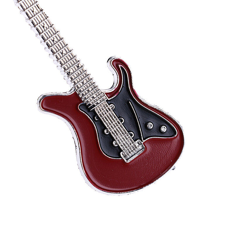 Mini chaveiro de violão com pingente, chaveiro de metal clássico para guitarra elétrica em 6 cores, chaveiro para carro, instrumentos musicais, masculino e feminino