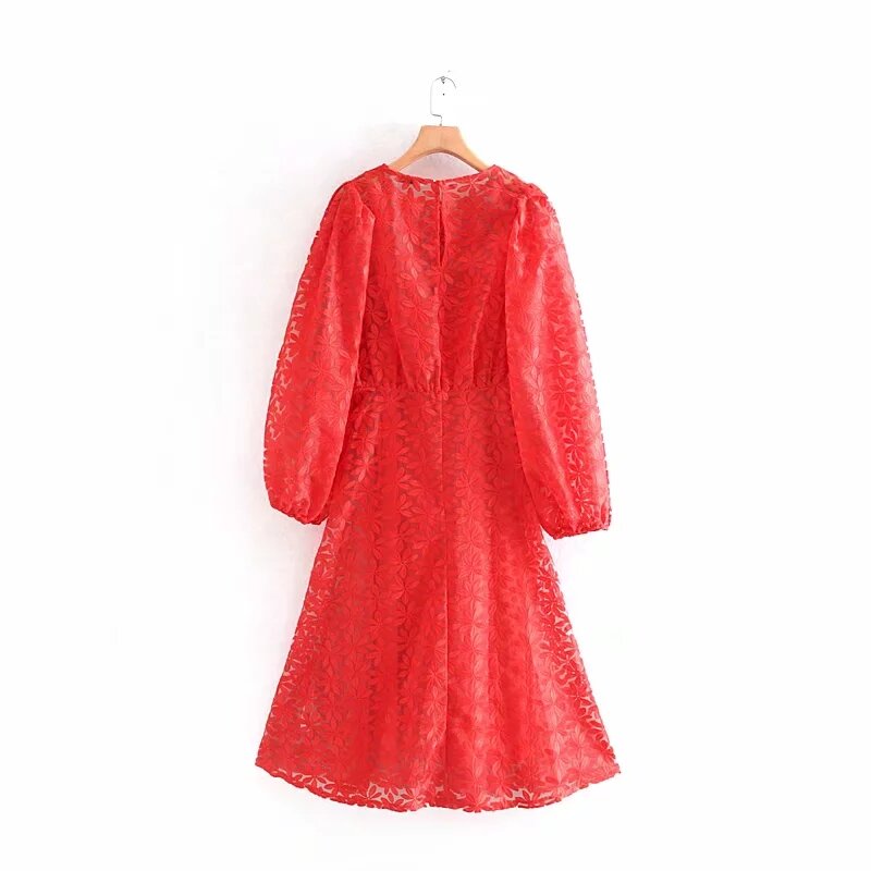Withered england elegant vintage red floral embroidery dress women vestidos de fiesta de noche vestidos maxi dress women blazers