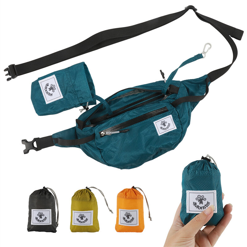 Wander-Taillen packungen tragbar, 2l wasserfeste Wander-Gürtel taschen leicht mit verstellbarem Riemen