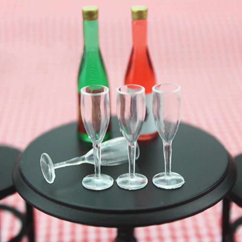 20 Gaya 4Pcs 1/12 Rumah Boneka Cup Mini Resin Transparan Piala Simulasi Furniture Model Mainan untuk Rumah Boneka Miniatur Aksesoris