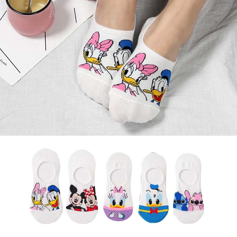 5Pairs Korea Summer Women socks Cartoon Animal bear mouse Short Socks Cute Funny Invisible cotton Kawaii Ankle Socks Size 35-40