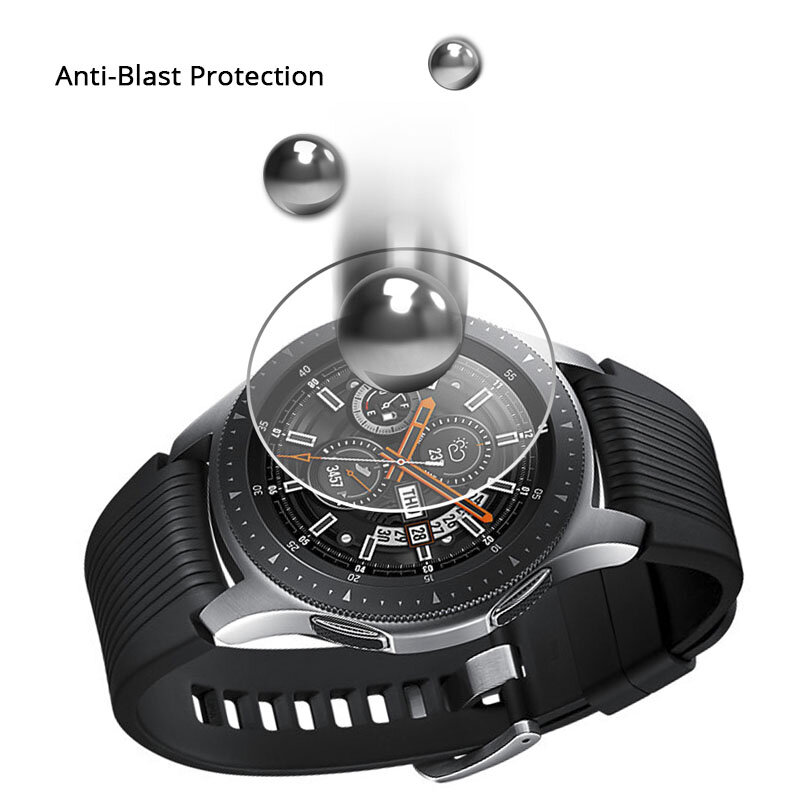 Película protetora de tela de vidro temperado 9h para samsung galaxy watch, anti-riscos, à prova de explosão, 46mm, 42mm, 5/3/1 pcs