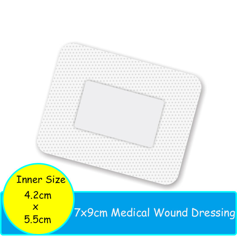 10 sztuk hipoalergiczne włókniny samoprzylepny opatrunek na ranę plaster bandaż duże rany pierwszej pomocy 6x 7cm/7x 9cm/10x1 0cm/10x15cm