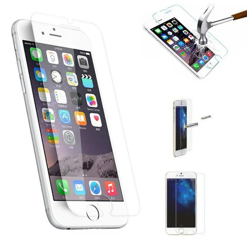 Protetor de tela do telefone vidro temperado película protetora acessórios para iphone 4 5S se 6s 7 plus