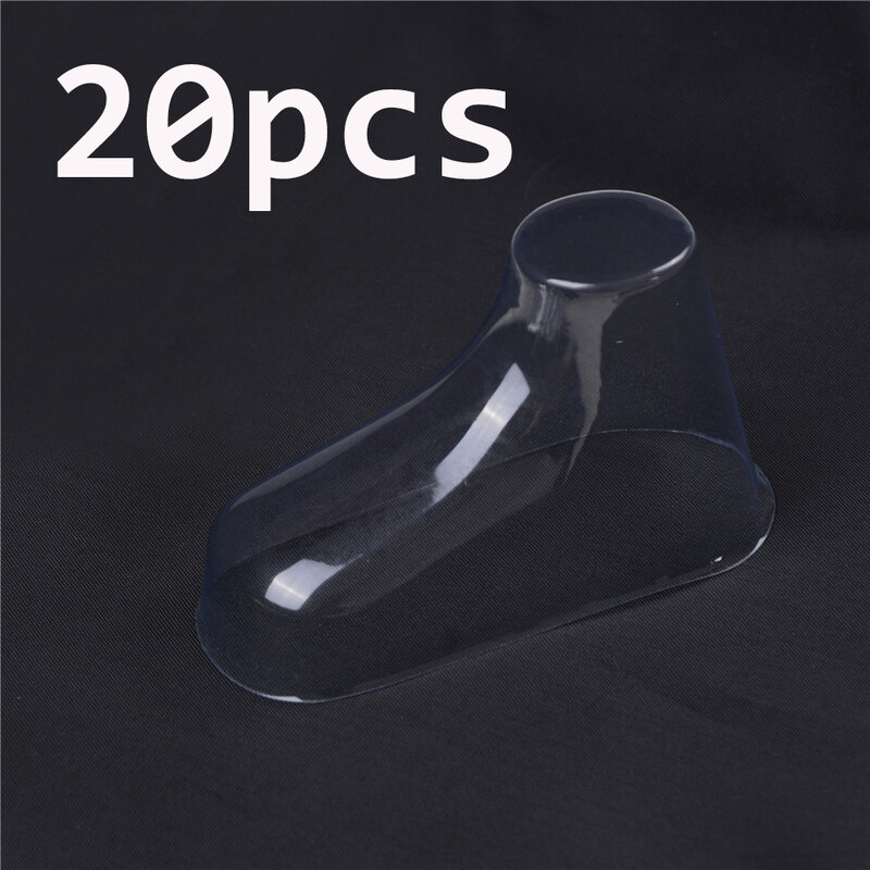 Clear Plastic Baby Feet Display Booties, meias Showcase meias botas, PVC transparente, cerca de 9cm, 20pcs