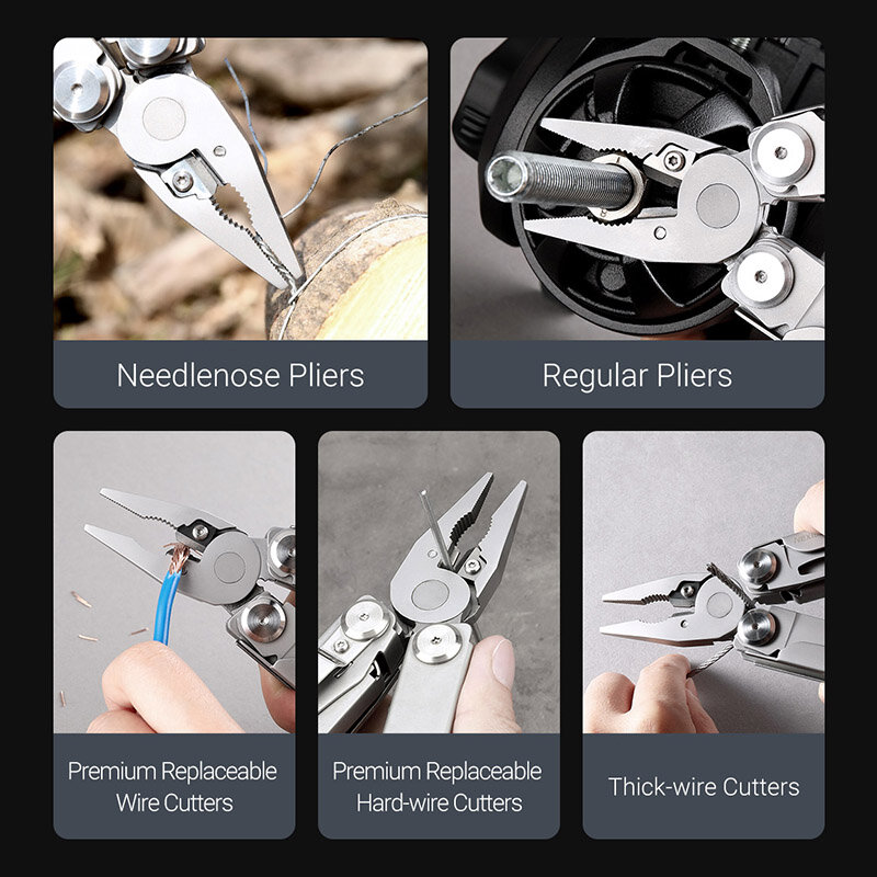 NexTool-Alicates multiherramienta Flagship Pro 16 en 1 edc, cuchillo plegable táctico de bolsillo, cuchillos de supervivencia para acampar, herramientas multiherramienta