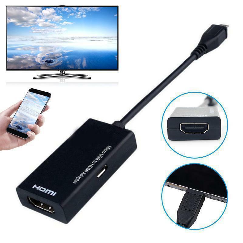 For Type C & Micro USB To HDMI Adapter Digital Video Audio Converter Cable HDMI Connector For Laptop Phone With MHL Port R5
