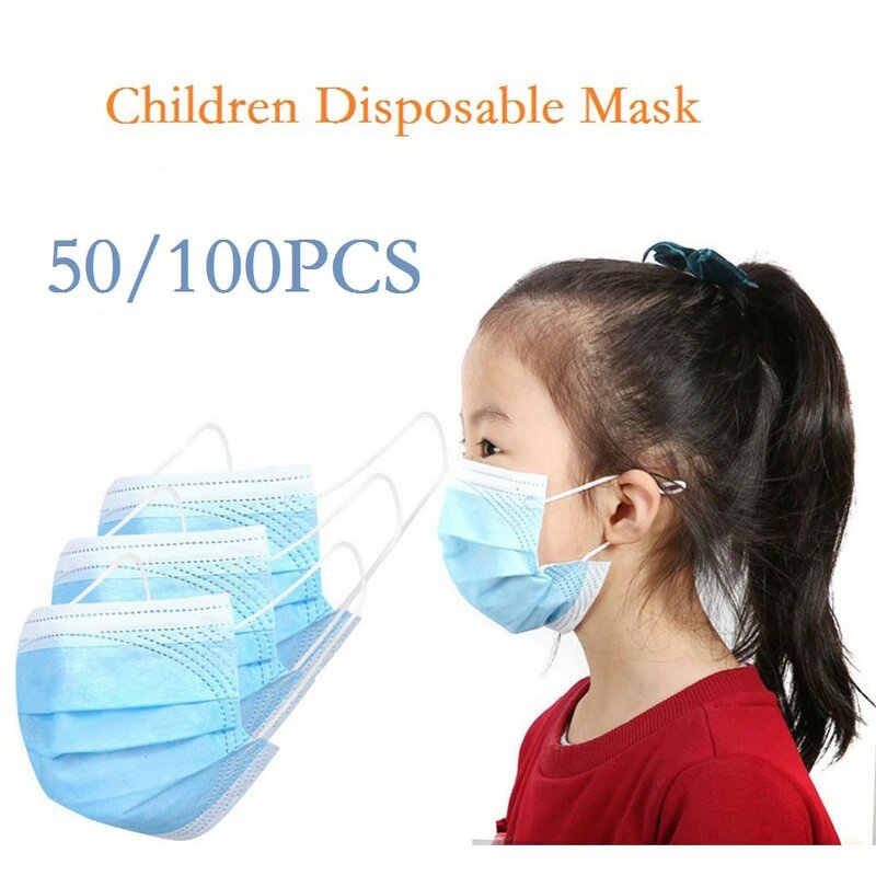 Wegwerp Masker Gezicht Cover Maskers Kind Masker 3-Layer Filtratie Herbruikbare Wasbare Voor Buitensporten Essentiële