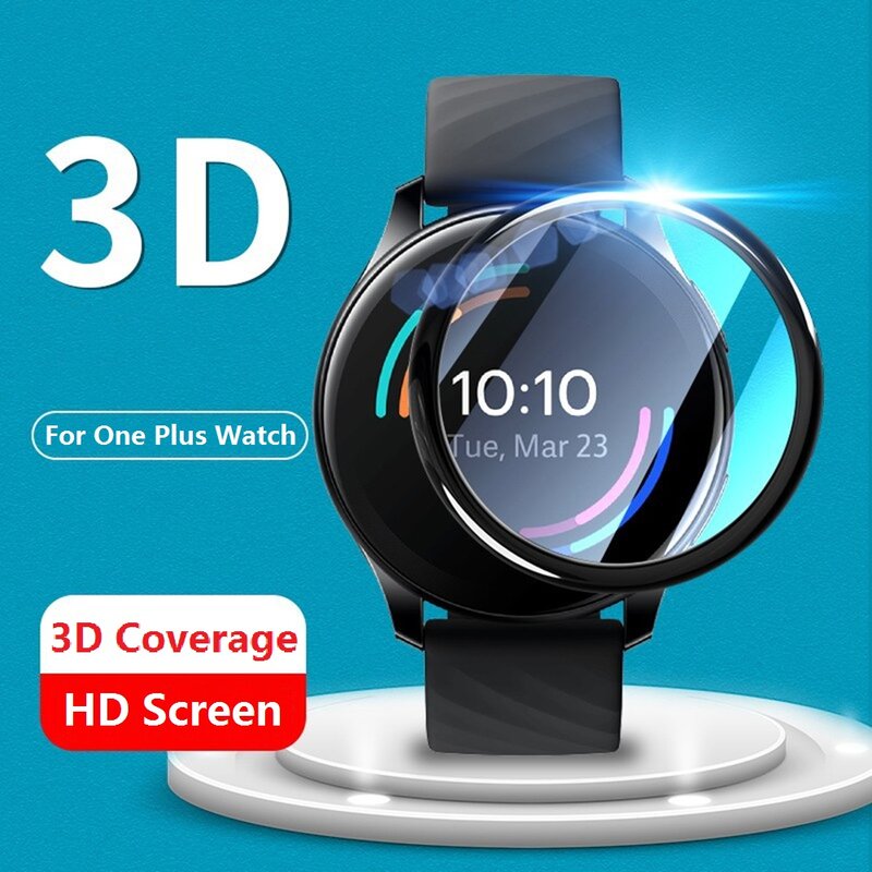 Película protectora curvada 3D para reloj OnePlus, Protector de pantalla para reloj Smatr de 46mm, cobertura completa, funda suave transparente HD (no de vidrio)