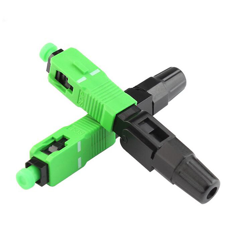 SC APC Fast Connector ฝัง Connector FTTH เครื่องมือเย็นเส้นใย Fast Connector SC Fiber Optic Connector
