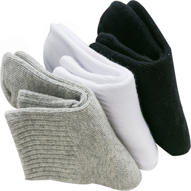Chaussettes rayées en coton de haute qualité pour enfants, chaussettes pour garçons, marque pour étudiants, printemps et automne, 3 à 15 ans, lot de 3 paires