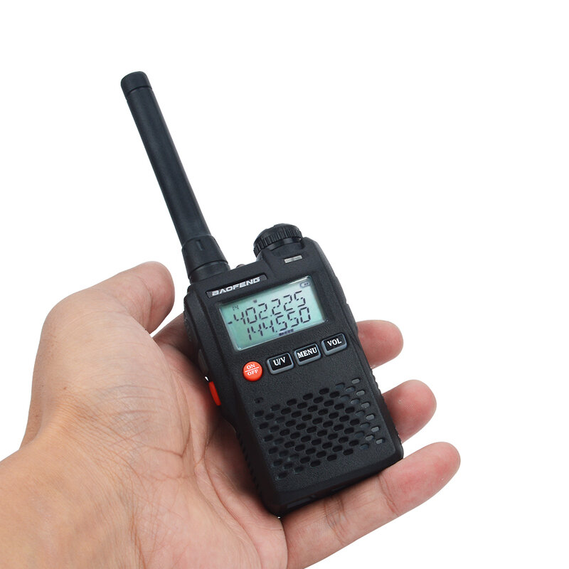 2 قطعة/الوحدة baofeng اسلكية تخاطب UV-3R ثنائي الموجات ميني جيب Vox FM راديو مع يدوي