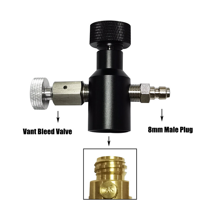 Accessori per l'acqua gassata serbatoio del cilindro adattatore per stazione di rifornimento di ricarica CO2 con tubo flessibile On/Off W21.8-14 o connettore CGA320 o G3/4