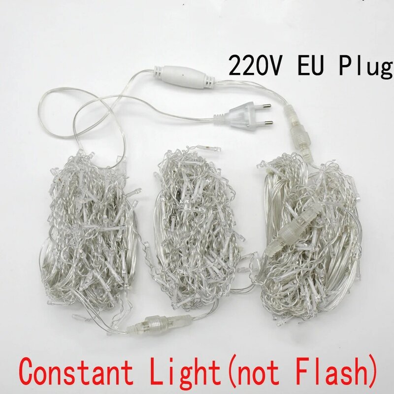Christmas Decorations For Home Outdoor LED Curtain Icicle String Light Street Garland On The House Winter 220V 5m Droop 0.6-0.8m