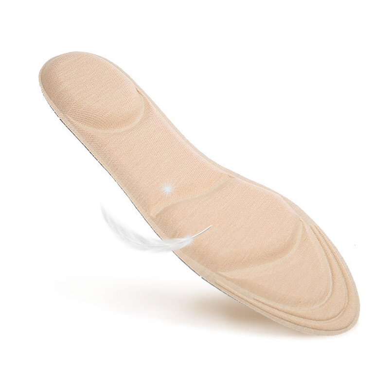 4D Flock หน่วยความจำโฟม Orthotic Insoles เสือดาว Polka Dot พิมพ์ Arch Support Foot Feet Care Sole Breathable Soft รองเท้าแผ่น