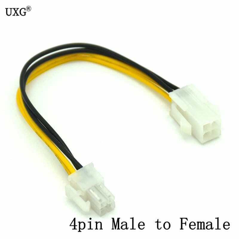 Hot 20cm 8" inch ATX 4 Pin Male to 4Pin Female PC CPU Power Supply Extension Cable Cord Connector Adapter