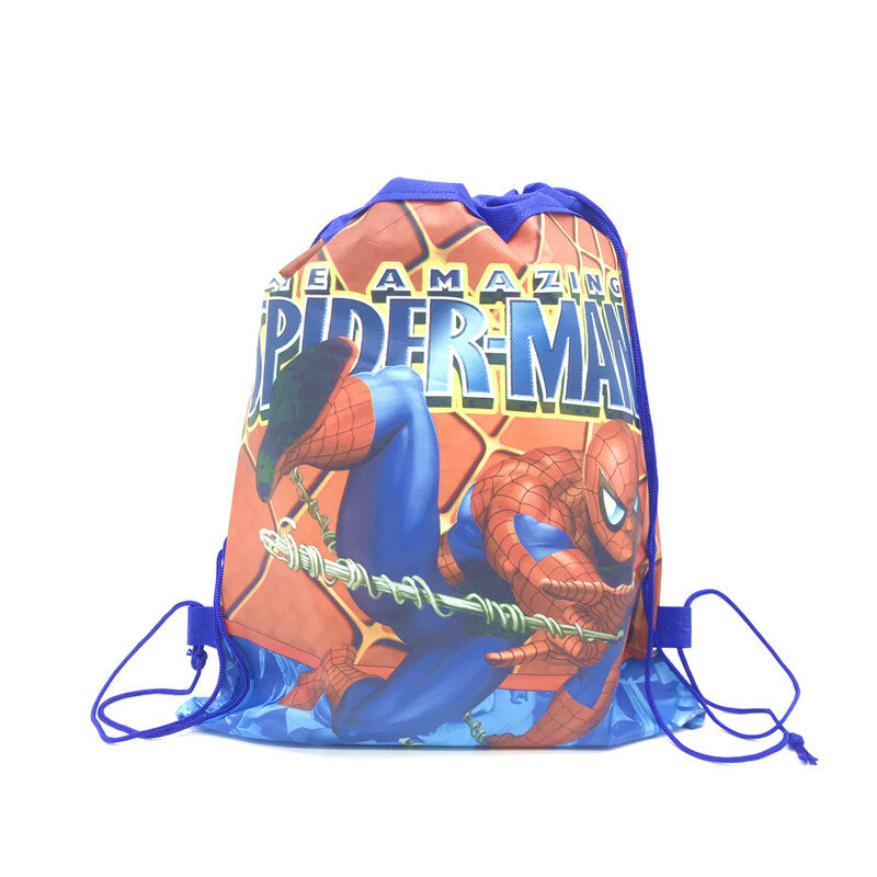 8/16/24/30/40/50PCS Disney Superhero Spiderman Kordelzug Taschen Für Mädchen Kinder mit Geschenk Oder Süßigkeiten Reisen Paket Schule Rucksack