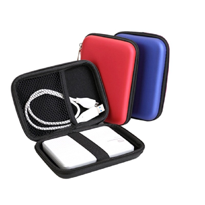 Disco rígido externo USB Carry Bag, Mini Cabo USB Case, Capa Bolsa, Fone de ouvido, PC, Laptop, 2.5 "HDD