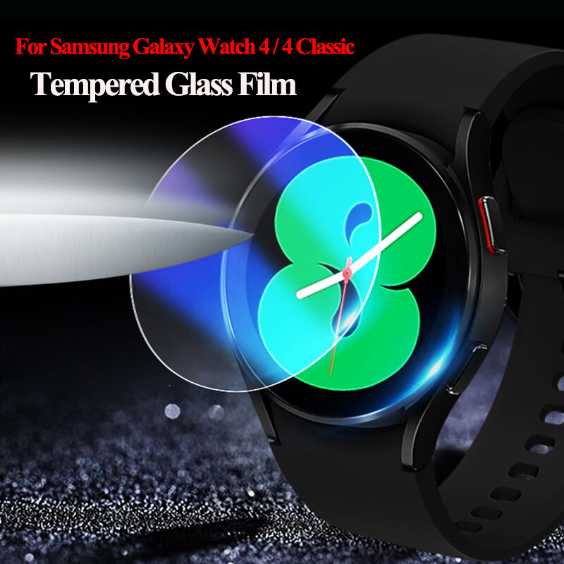 Película de vidro temperado para samsung watch 4, proteção completa de polímero de 40mm 44mm e samsung galaxy watch 4 classic 42mm 46mm hd
