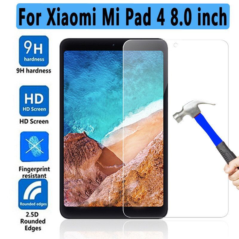 Закаленное стекло 9H для Xiaomi Mi Pad 4, защита экрана, защитная пленка для планшета xiaomi MiPad 4 Pad4 MiPad4, стеклянная пленка 8,0 дюйма
