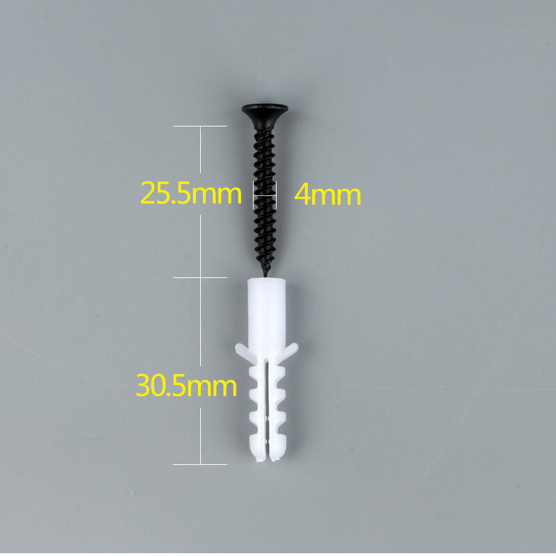 Pequeno parafuso de expansão de tubo de plástico, parafuso fixo 6mm placa de suspensão