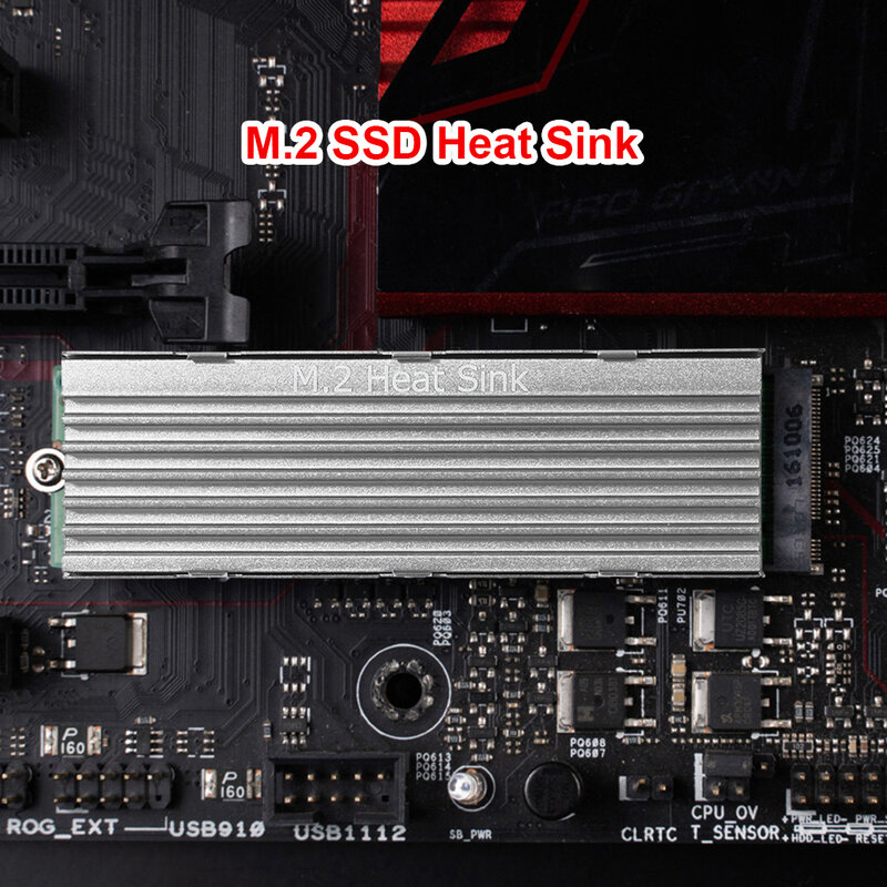M.2 2280 Nvme Ssd Radiator Heat Sink Cooling Pads Heatsink Aluminium Dissipatie Met Thermische Pad Voor M2 2280 Ssd Desktop pc PS5