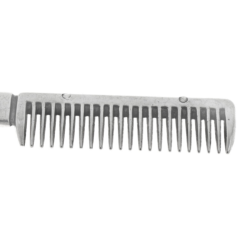 Equestrian Polished Horse Pony Grooming Comb Currycomb Accessory Stainless Steel Grooming Tool Pony Curry Comb