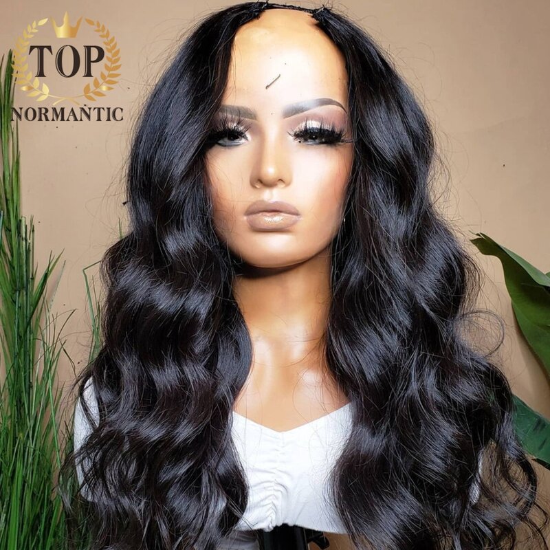 Topnormantic الجسم موجة V جزء شعر مستعار البرازيلي ريمي الشعر البشري 150 الكثافة الخامس جزء الباروكات الطبيعية الملونة الباروكات للنساء السود