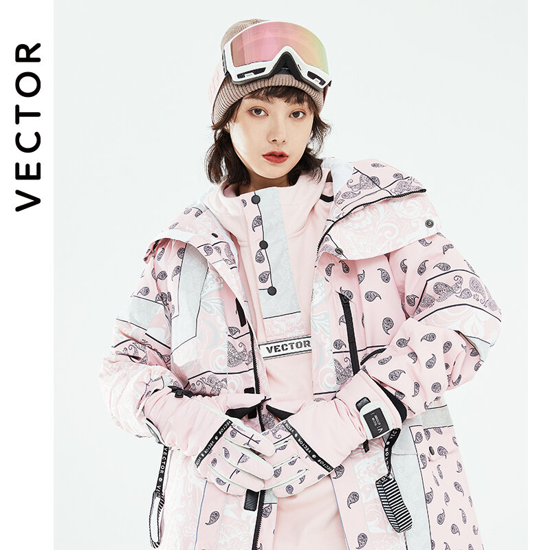 VECTOR-guantes de esquí impermeables con función de pantalla táctil para hombres y mujeres, Guantes Térmicos para Snowboard, guantes cálidos para nieve y moto de nieve