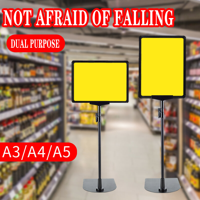 A5Vertical Signage Fruit Shop Promotion Display Warehouse Billboard Supermarket Price Tag Shelf Bracket Price Tag Display Stand
