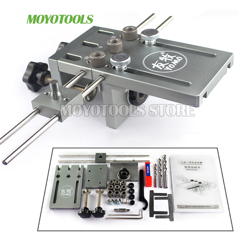 Dowelling Jig for Furniture Fast Connecting 3 In 1 Woodworking Drill locator for punching