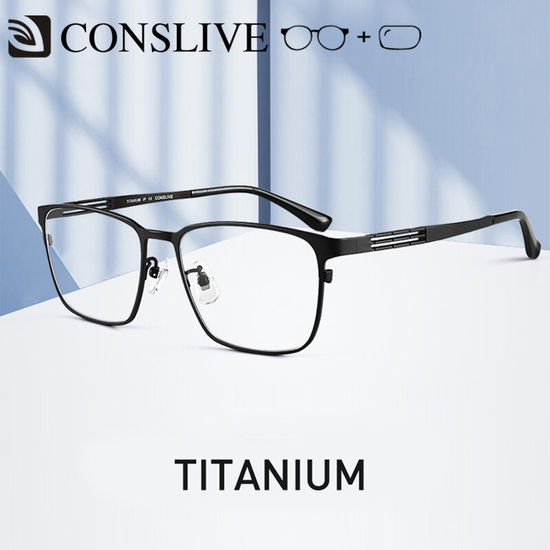Титановая оправа для очков, мужские Регулируемые титановые оптические очки, диоптрические очки для близорукости, очки для близорукости HT0072