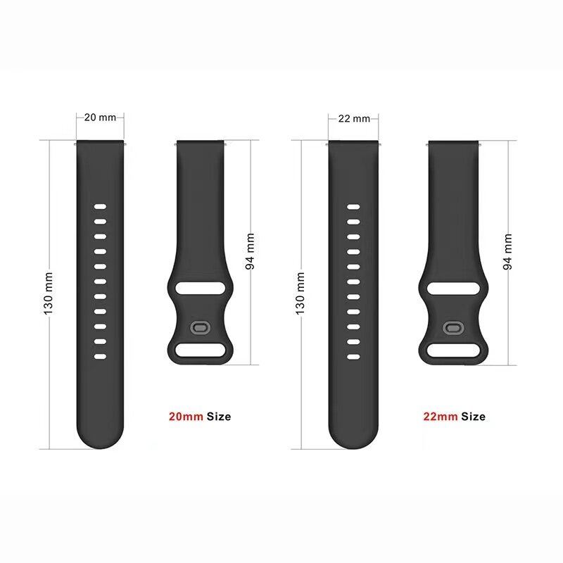 Silicone Replacement Strap 20mm For Amazfit GTR Mini/42mm Sport Bracelet Band For Amazfit GTS 4 3 2 2E/Bip S/U Pro/3 Watchband