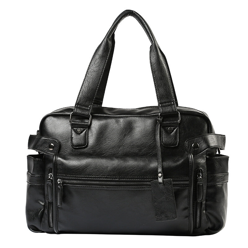 Weysfor กระเป๋าเอกสารหนัง Kopor Perjalanan Messenger กระเป๋าสะพายไหล่กระเป๋าถือขนาดใหญ่ความจุกระเป๋าถือกระเป๋าแล็ปท็อป