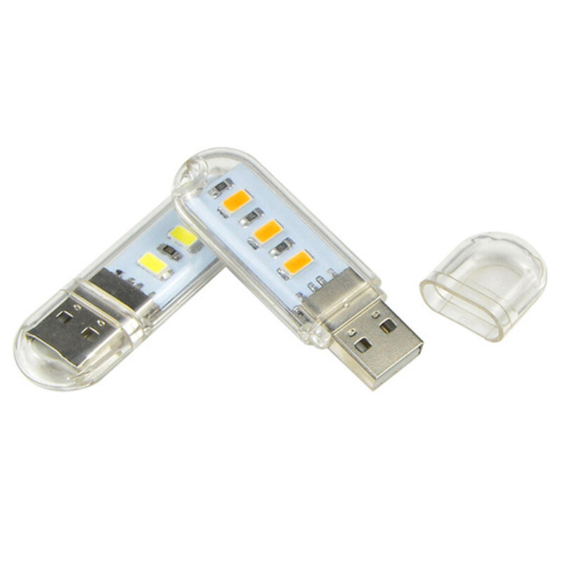 Миниатюрный светодиодный светильник для чтения с USB, ультраяркая лампа для чтения, светодиодная лампа SMD, светильник внешнего аккумулятора, ПК, ноутбука, DC5V 3000-6500K