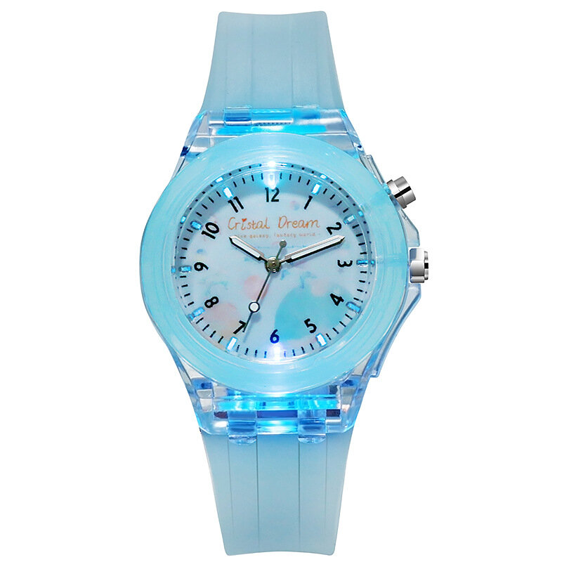 Relojes luminosos LED para niños y niñas, reloj de pulsera deportivo de cuarzo con Flash Digital colorido, resistente al agua, creativo