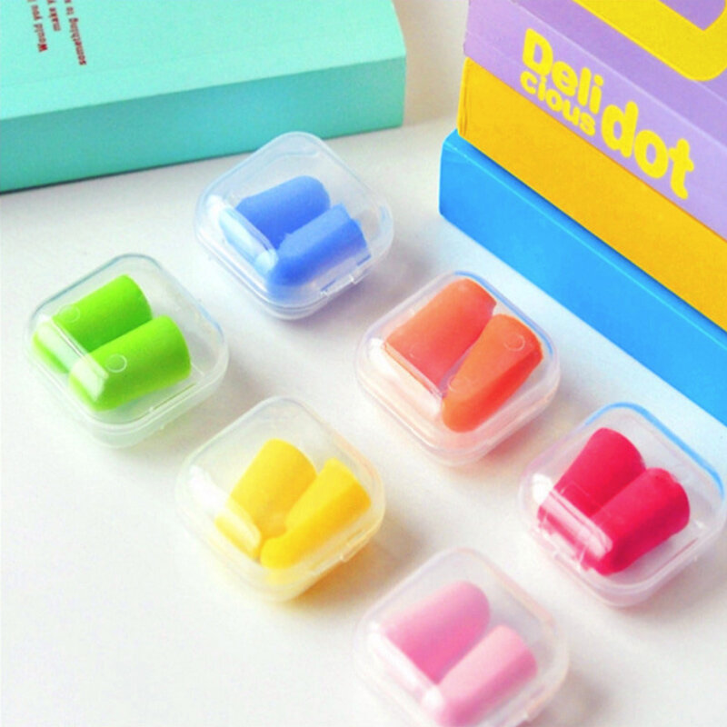 6 Pair Anti-noise Soft Ear Plugs Sound Insulation Ear Protection Earplugs Sleeping Plugs For Travel Noise Reduction With Case