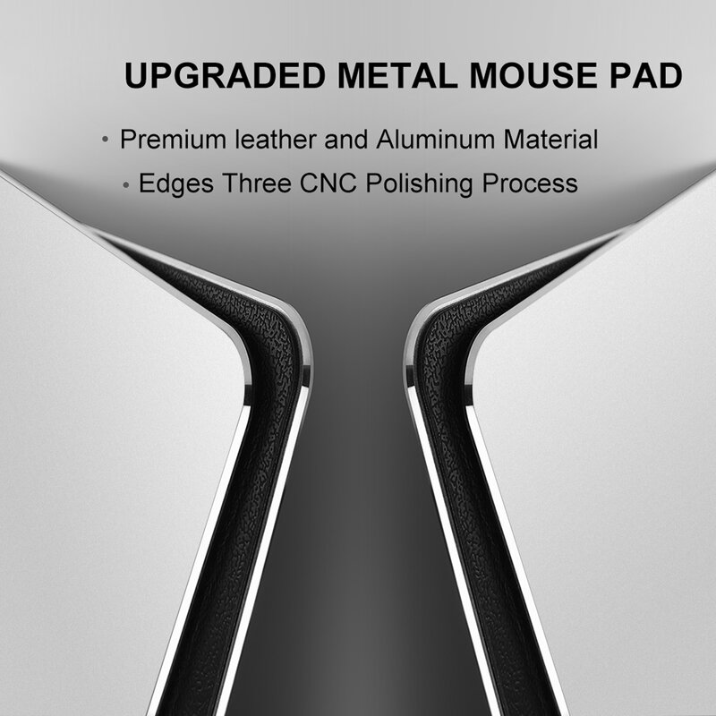 Tapete de alumínio mouse pad de metal duro suave magia fina mousead duplo lado à prova d' água controle rápido e preciso para o escritório em casa