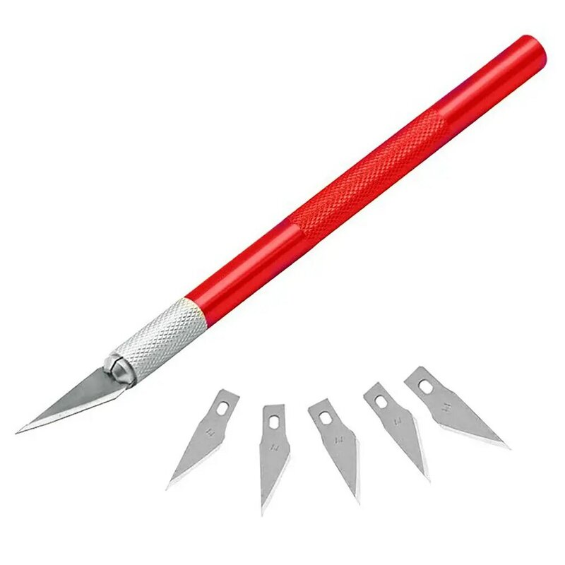 Kit de herramientas de cuchillo de bisturí de Metal tallado, cuchillas antideslizantes, PCB de teléfono móvil, herramientas manuales de reparación DIY