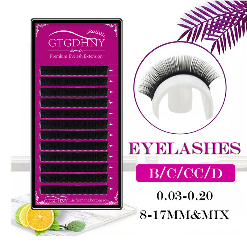 GTGDHNY 8~15mm Mixed Individual Eyelash Extension 100% Handmade Natural Soft False Lashes Wholesale Mink Fake Eyelashes Supplies