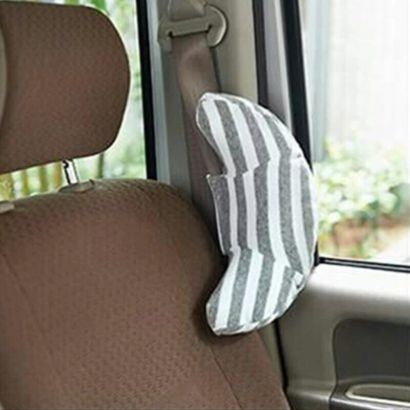 Almohada para cinturón de seguridad de coche para niños, cojín Protector con correa para el asiento, reposacabezas suave para bebé, soporte para cuello, hombros y cabeza