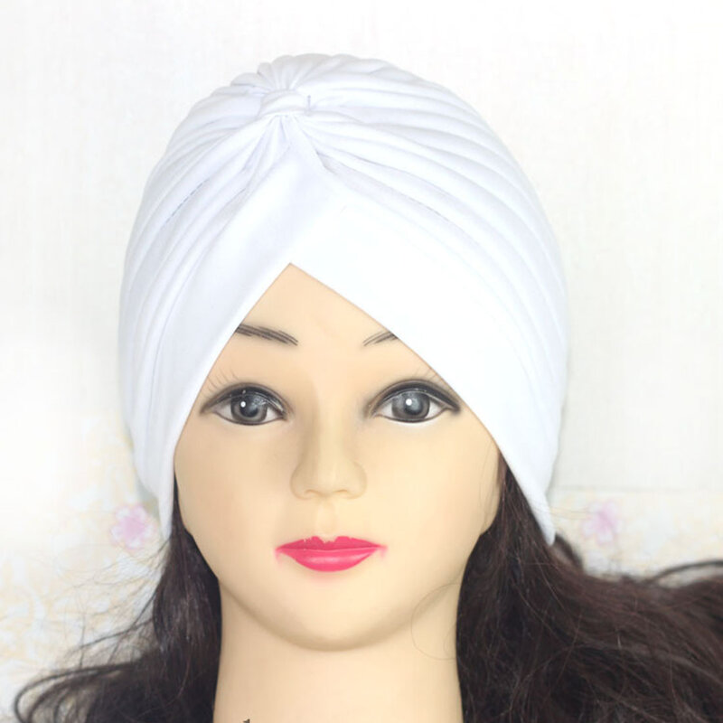 Elastic Fashion Turban Hat Solid Women Headscarf Bonnet Inner Hijabs Cap Muslim Hijab Femme Wrap Head Muslim Stretch Turban Cap