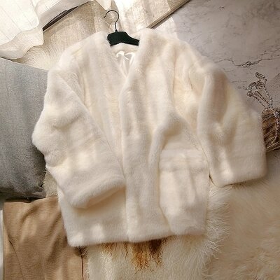 Top brand Style High-end New Fashion Women Faux Fur Coat S27  high quality