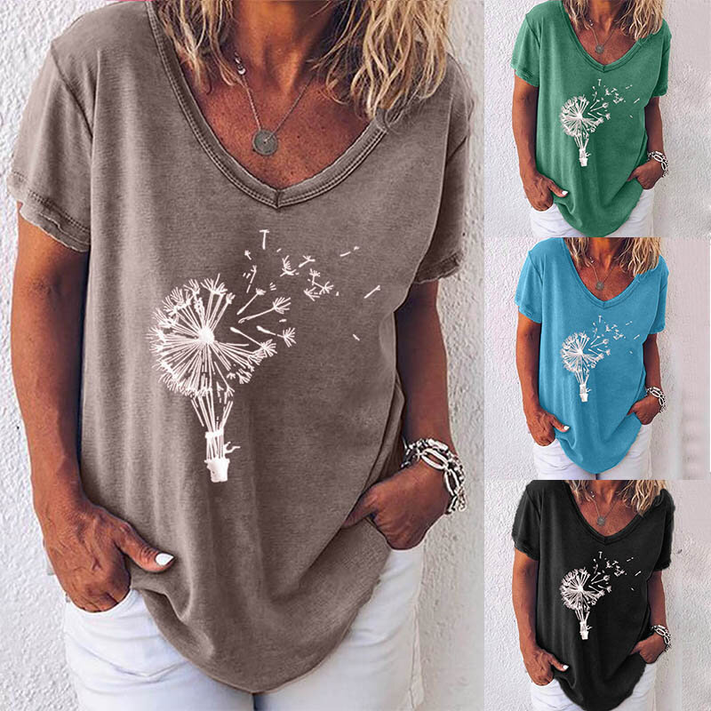 Camiseta holgada de color sólido para mujer, Camiseta con estampado de ocio, nueva, más vendida, Verano
