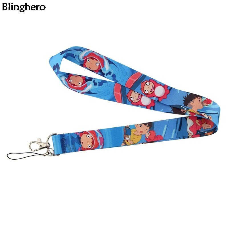 Blinghero śliczne Anime smycze na klucze Cartoon smycz na szyje ozdobny pasek Kawaii plakietka identyfikacyjna posiadacz telefonu klucz smycze BH0167