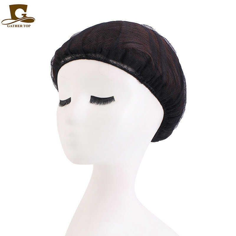 女性の織りウィッグとヘアネット,黒いかつらのネット,見えないヘアネット,帽子,メッシュのセット,特別オファー