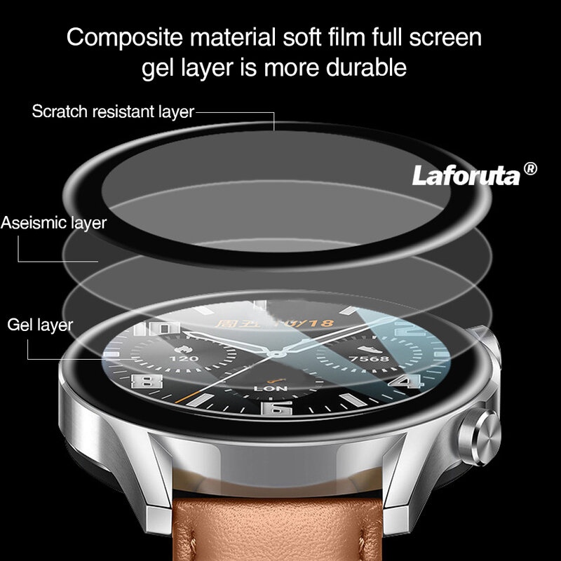 Protecteur d'écran pour Samsung Galaxy Watch 4, 40mm, 44mm, couverture complète 3D incurvée, film de protection HD ultra-mince pour Active 2 (pas de verre)