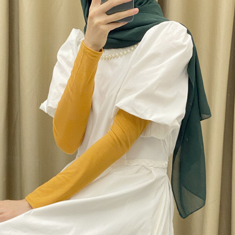 Abayas bras couverture manchettes musulman Hijab manche pour Abaya femmes Modal tissu Abaya manches Ramadan manchettes Hijab manches