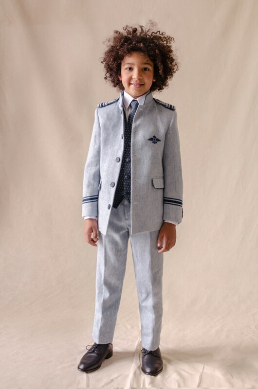 2020 para meninos vestuário de alta qualidade crianças ternos feitos sob encomenda bonito conjunto de roupas 3 peças ternos do baile (jaqueta + calças + colete)